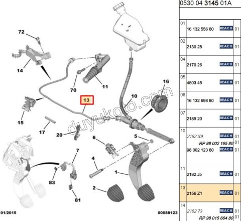 Hidrolik Debriyaj Hortumu MERKEZ ARA ALT+ Üst C42