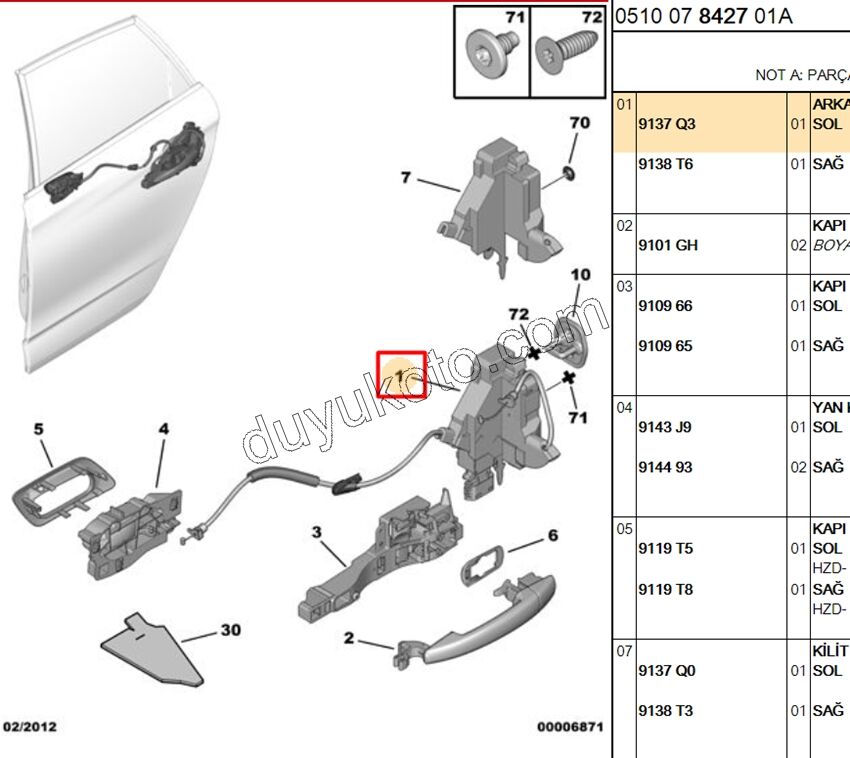 KILIT KAPI IC ARKA L C4