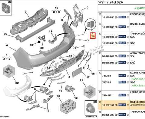 BUTON BAGAJ ACMA P5081