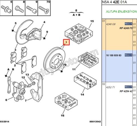 Fren Diski Arka Tk P106 P206 P306 XS2