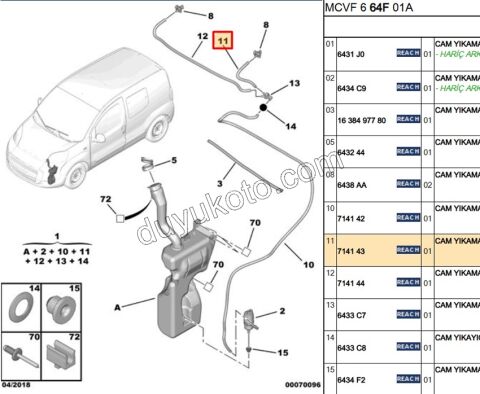 HORTUM CAM SU FISKIYE ON PBP SIYAH 17CM