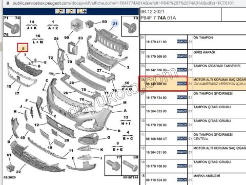 IZGARA ON TAMPON UST P30082 ARMA-