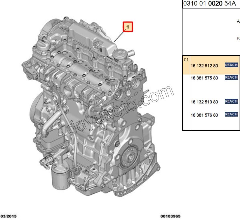 MOTOR KOMPLE BXR3 DW10F 2.0 EURO6 130HP
