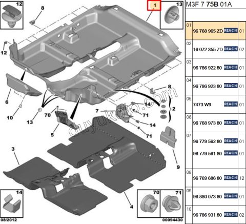 HALI TABAN KOMPLE P301
