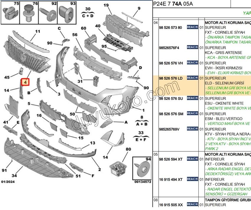 PANJUR ON P20082MQ ARMA YOK 3LED SELENIUM GRISI