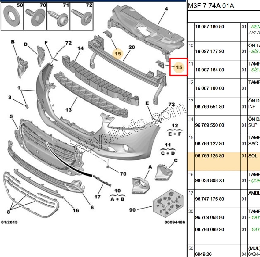SAC AYAK ON TAMPON UST KULAK L P301
