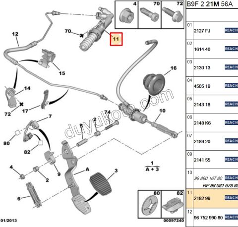 MERKEZ DEBRIYAJ ALT PRT3 1.6HDİ Euro5/Euro6