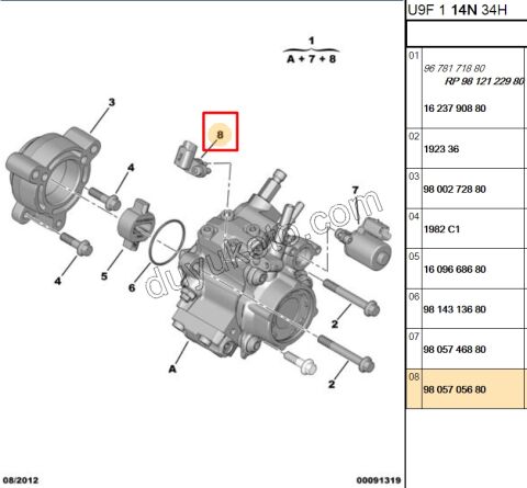 Mazot Pompası Sıcaklık Sensörü BXR3 EURO5 SIYAH UFAK