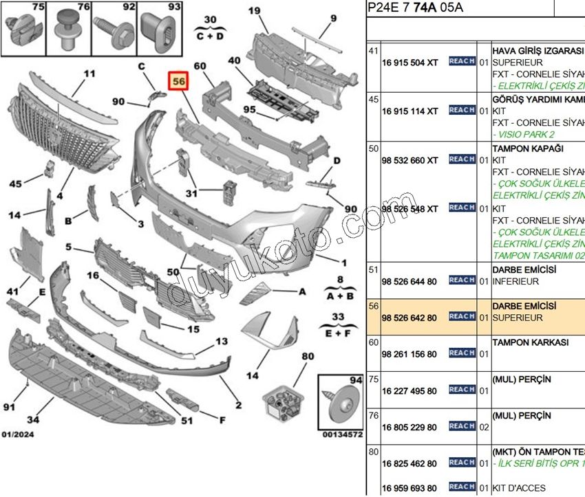 DARBE EMICI ON TAMPON ORTA P20082MQ 3LED