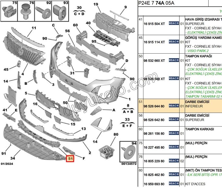 DARBE EMICI ON TAMPON ALT P20082MQ 3LED
