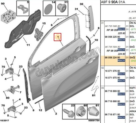 KAPI KOMPLE R P2081 1P