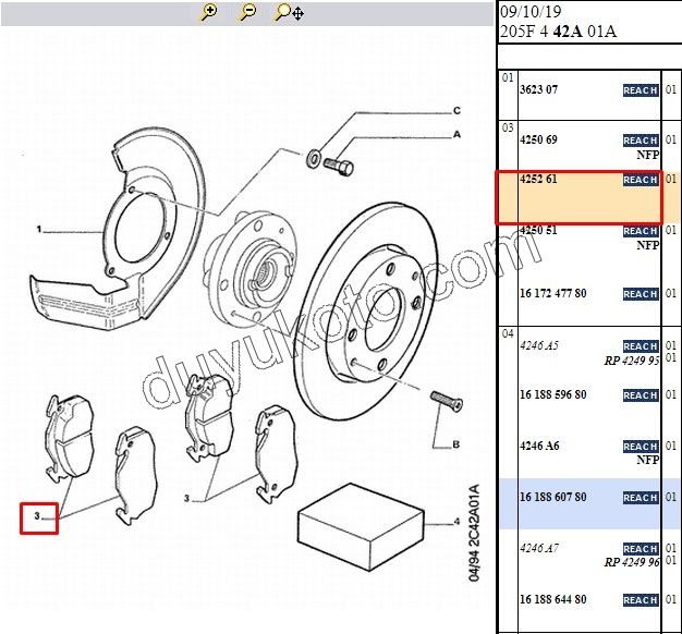 Fren Balatası Ön Tk EM P106