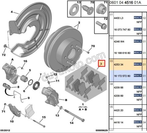 Fren Balatası Arka Tk C51 C52