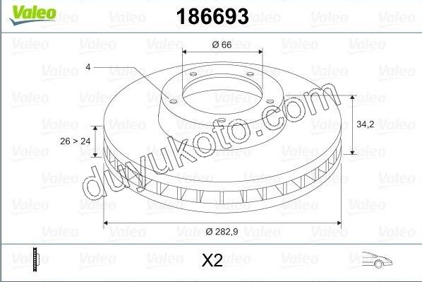 Ön Fren Diski Takım PRT3 P307 P3081 P50081 16JANT
