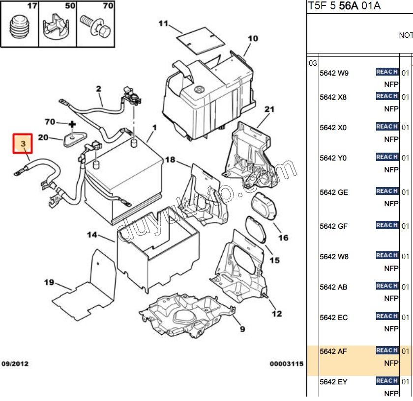 KABLO AKU POZITIF P307 1.4HDİ Euro4 02/11