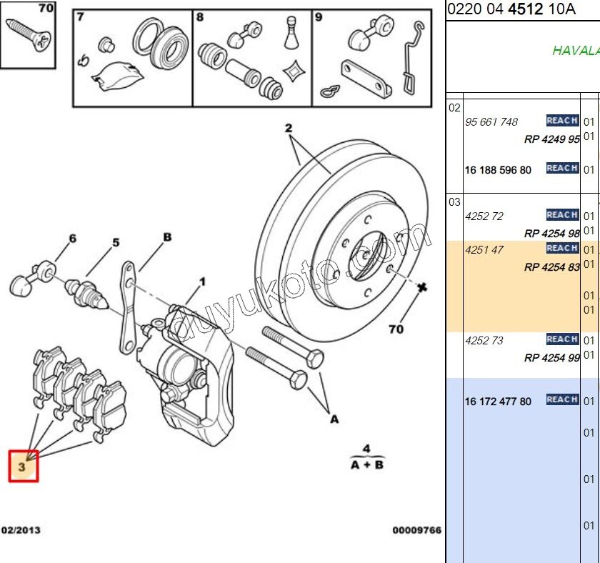Fren Balatası Ön Tk EM P106