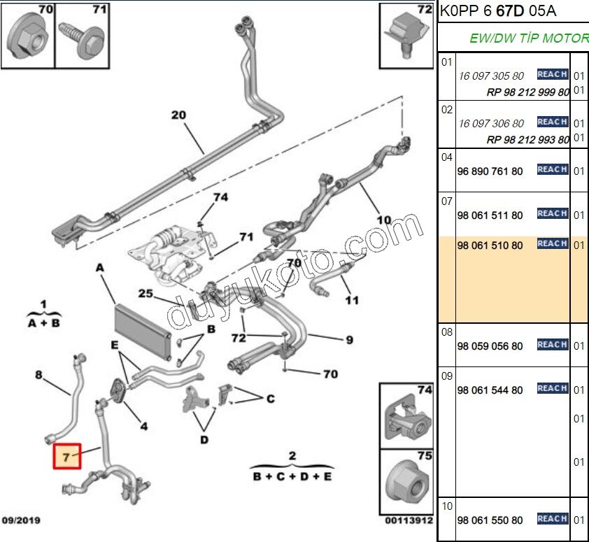 Kalorifer Hortumu EXP4 (İlave Isıtma Sistemi İçin)