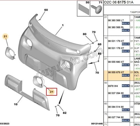 Citroen Ami Far Çerçevesi Sol