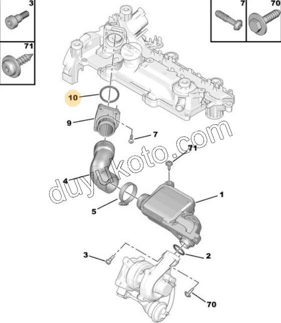 Dozör Contası (Oringi)   1.4HDİ Euro4 02/11