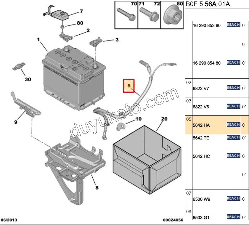 Akü Kablosu Negatif (-) P107