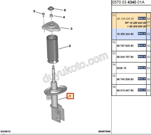 Ön Amortisör C4PC2 DW10F P3082