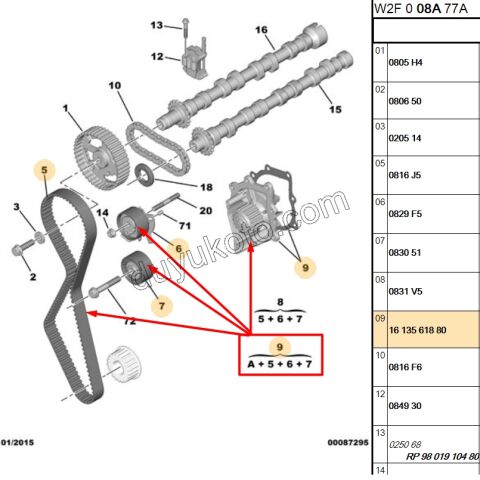 Eksantrik/Triger seti ve Devirdaim Kiti DW12C