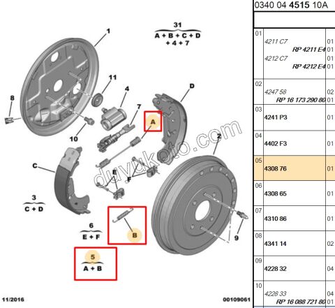 Arka Fren Yay Takımı PBP FRN