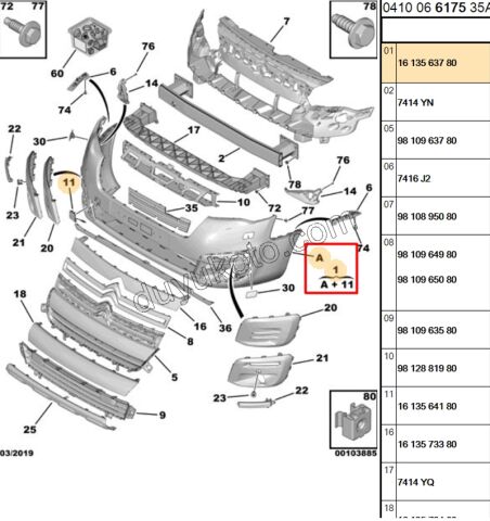Ön Tampon PRT3MQ BR3MQ1 2015> AST+