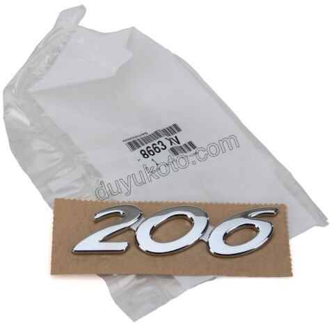 PEUGEOT 206 YAZISI LOGOSU KROM