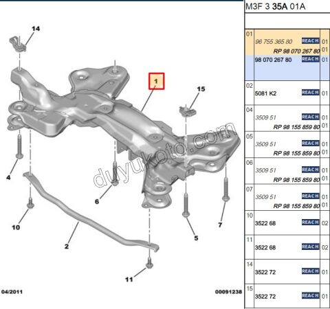 TRAVERS MOTOR P301 P208 P2008