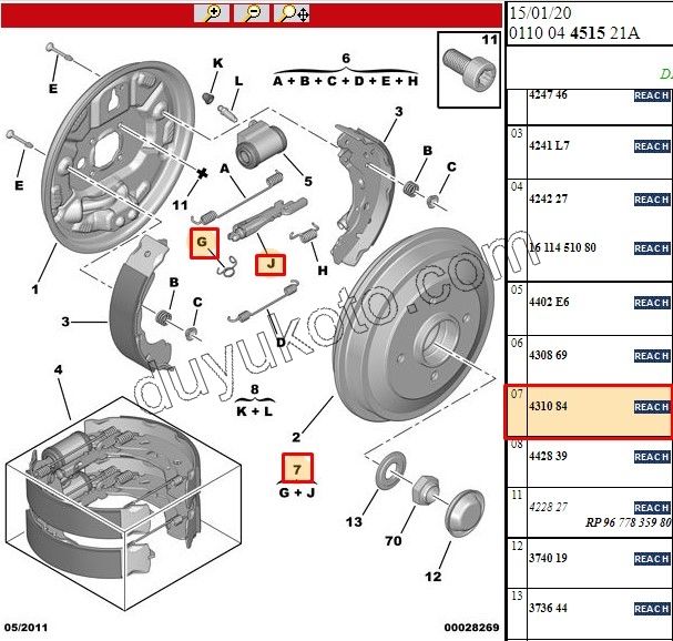 Fren Ayar Cırcırı Arka Tk