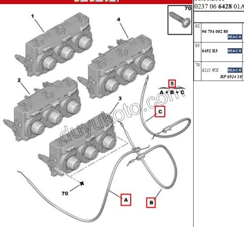 Kalorifer Kumanda Teli Takım    C33