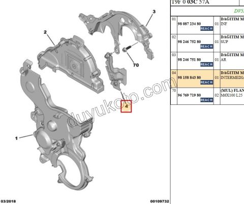 KAPAK EKSANTRIK KAYIS 1.5HDİ Euro6 UST IC KUCUK