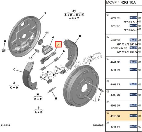 Fren Ayar Cırcırı Arka PBP