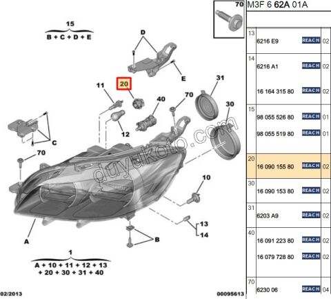 Peugeot 301 Gündüz Farı Ampül Duyu AMPUL 2012/2016