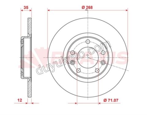2019> Partner Rifter Berlingo Combo Doblo Proace City Fren Diski Arka Tk P3082 P30082 C4PC2 P408