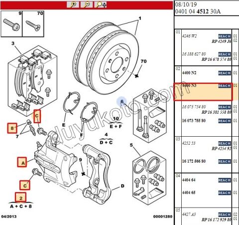 Fren Kaliperi Ön Sağ C4
