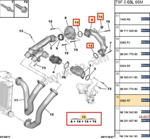 Turbo Hava Borusu  1.6HDİ Euro5 P3081
