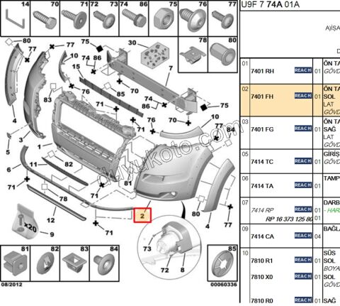Ön Tampon L BXR3 SIS- DODIK-