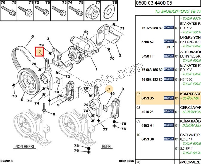 Alternatör Gergi Rulmanı