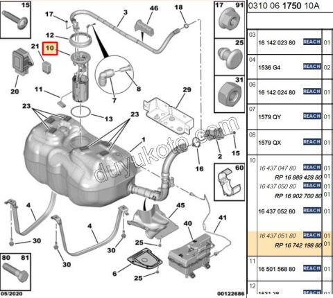 Yakıt Pompa ve Şamandırası (Komple) BXR3