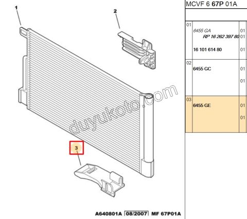 Radyatör Bağlantı Ayak + Klima Radyatör Tutucu Alt PBP