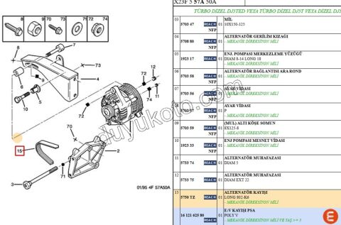 Alternatör V Kayışı 6PK0802 (HID-) BXR1 DJ5