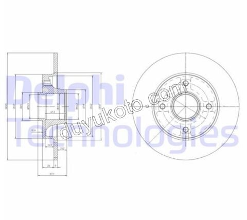Fren Diski Arka Poryalı Rulmanlı ABS'li P3071 C41