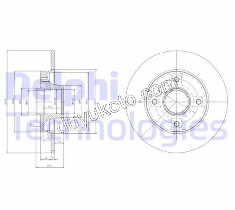 Fren Diski Arka Poryalı Rulmanlı ABS'li P3071 C41