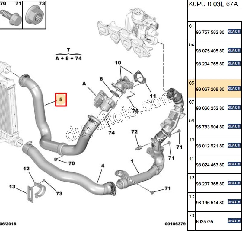 HORTUM TURBO RADYATOR UST EXP4 DW10FD DW10FE