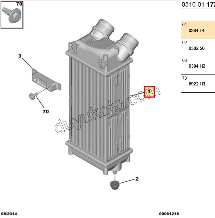 RADYATOR TURBO P308 PRT3 90HP