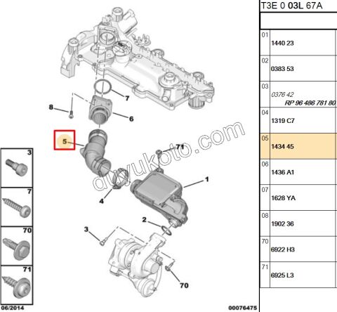 Turbo Hava Hortumu 1.4HDİ Euro4 02/11 MUSUR YERI+
