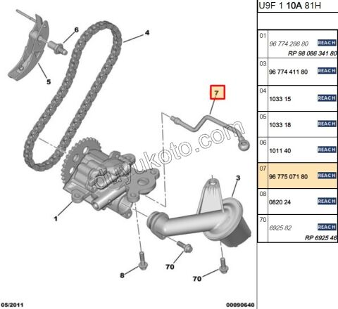 BORU YAG POMPA GERI DONUS BXR3 EURO5 FRD