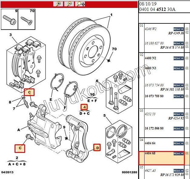 Fren Kaliperi Kelepçe Demiri Ön Sağ